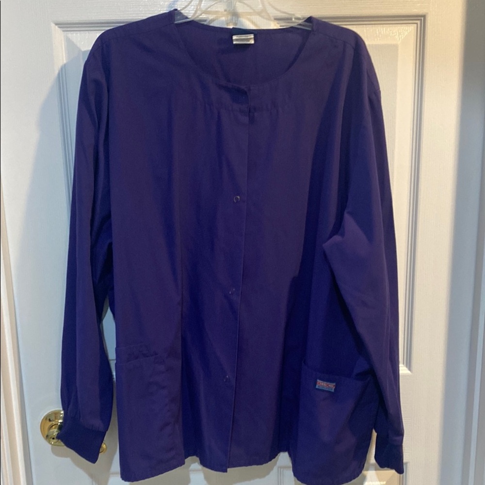 Cherokee lab/scrub jacket purple 2x